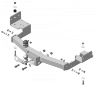 Фаркоп Мотодор на Mitsubishi Pajero Sport II 2008-2016 (полностью оцинкован)