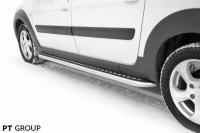 Защита порогов с алюм. площадкой d51мм (НПС) LADA Largus Cross 2015-