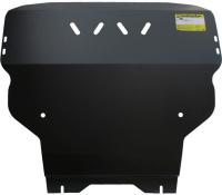 Защита Motodor для картера и кпп Volkswagen Transporter T4 (2WD, Мкпп) (2001-2003) (на пыльнике необходимо проделывать пазы под кронштейны)