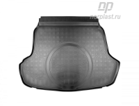 Автомобильный коврик багажника Норпласт для Hyundai Sonata (LF) (SD) (2017) (с выступом под запаску), полиуретановый