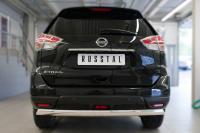 Защита заднего бампера d75х42 (дуга) NISSAN X-Trail 2015-2017