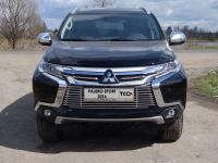 Решетка радиатора 12 мм для Mitsubishi Pajero Sport 2016-
