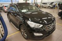 Пороги алюминиевые (Alyans) Hyundai Santa Fe (Хёндай Санта Фе) (2012-/2013-)