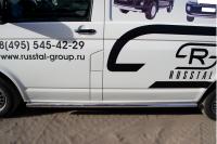 Пороги труба d63 (вариант 3) (левый) VOLKSWAGEN Transporter kasten 2003-2009