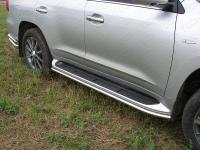 Защита порогов 42,4 мм для Lexus LX 570 2007-2015 (кроме F-Sport)