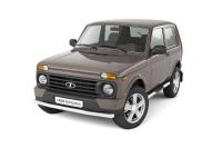 Защита порогов с накладками d 76мм Lada 4x4