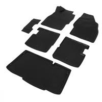 Комплект ковриков салона и багажника Rival для Opel Corsa D рестайлинг хэтчбек 3/5-дв. 2006-2014, полиуретан, с крепежом, с перемычкой, 6 шт., K14203002-1