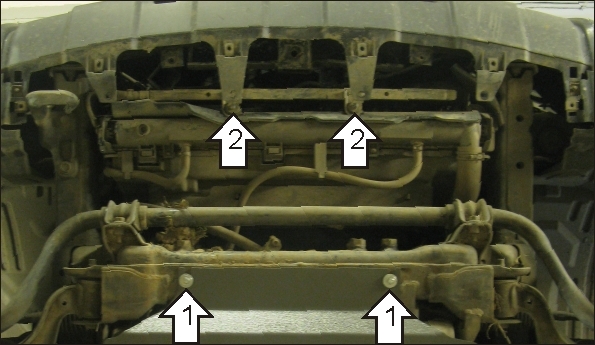 Фото Защита Motodor для радиатора Nissan Pathfinder (2005-2010)