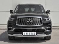 Защита переднего бампера d76 секции-d42 секции INFINITI QX80 2018-