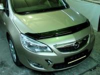Дефлектор капота Opel Astra (Опель Астра) J, Хэтчбек (2010-) (темный)