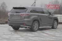 Защита задняя уголки d42 Toyota Highlander (2014 по наст.)