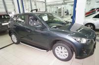Пороги алюминиевые (Alyans) Mazda (Мазда) CX5 (2012-)
