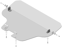 Защита алюминиевая Мотодор Subaru Forester  2019-