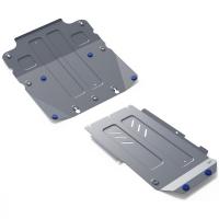 Защита картера, КПП и РК Rival для Kia Stinger 4WD 2018-н.в., алюминий 4 мм, с крепежом, K333.2841.1