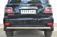 Защита заднего бампера d75х42 (дуга) NISSAN Patrol 2014-