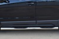 Пороги труба d76 с накладкой (вариант 3) OPEL ANTARA 2012-