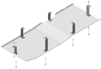 Защита бака алюминиевая Мотодор Mercedes-benz Vito  2009-2014