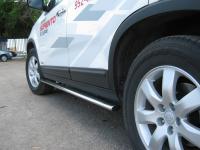 Пороги труба d75х42 овал KIA Sorento 2009-2011
