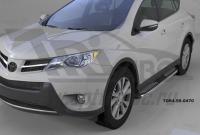 Пороги алюминиевые (Zirkon) Toyota RAV4 (Тойота РАВ4) (2013-/ 2015-) силовой крепеж