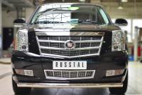 Защита переднего бампера d76 (дуга) CADILLAC Escalade 2007-2015