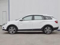 Пороги труба d63 (вариант 3) LADA VESTA SW CROSS 2017-