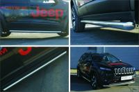 Пороги труба d63 (секции) JEEP Cherokee Trailhawk 2014-