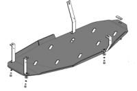 Защита бака алюминиевая Мотодор Mitsubishi Pajero IV  2012-2020 Устанавливается только совместно с защитой КПП Motodor.