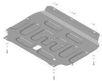 Защита стальная Мотодор Honda Fit  2014-2020