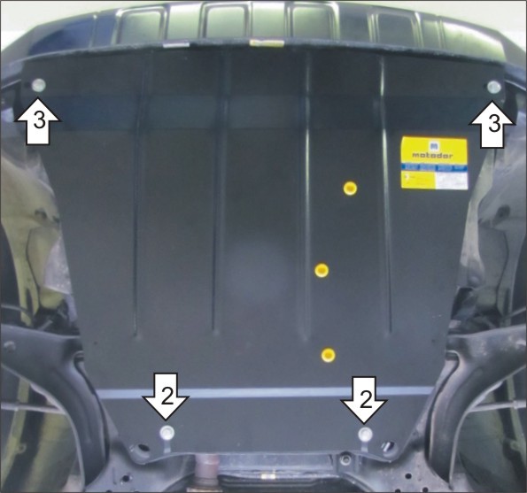 Фото Защита Motodor для картера и кпп Mazda Tribute (USA) (акпп) (2004-2007)