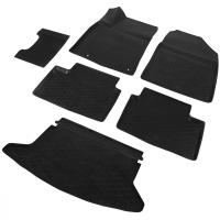 Комплект ковриков салона и багажника Rival для Kia Ceed III хэтчбек 5-дв. (кроме Premium, Premium+) 2018-н.в., полиуретан, без крепежа, с перемычкой, 6 шт., K12801005-6