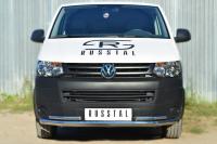 Защита переднего бампера d63 (секции) d42 (уголки) VOLKSWAGEN Multivan-Caravelle 2010-2015