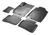 Автомобильные коврики Rival для Hyundai Solaris седан 2017-н.в./Kia Rio седан, хэтчбек X-line 2017-н.в., полиуретан, с крепежом, с перемычкой, 5 шт., 12305007