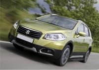 Пороги алюминиевые Rival "Black" для Suzuki SX4 2015-