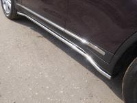 Пороги труба 42,4 мм для Infiniti QX 70 2015-