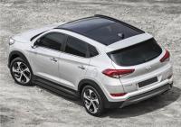 Пороги алюминиевые Rival "Black" для Kia Sportage 2016-