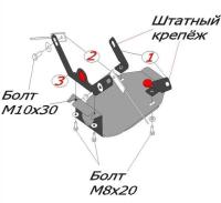 Защита Альфеко для редуктора заднего моста Subaru Outback V-все (2010-2014-)