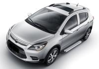 Пороги алюминиевые Rival "Silver" для Lifan X50 2015-