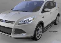Пороги алюминиевые (Corund Silver) Ford Kuga (2013-)