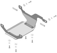 Защита заднего дифференциала алюминиевая Мотодор Subaru Forester  2019-
