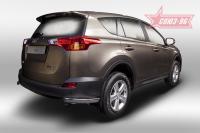 Защита задняя уголки 75x42 овал Toyota RAV-4 (2013-)
