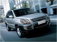 Дефлектор капота Kia Sportage (Киа Спортаж) (2005-2009) темный