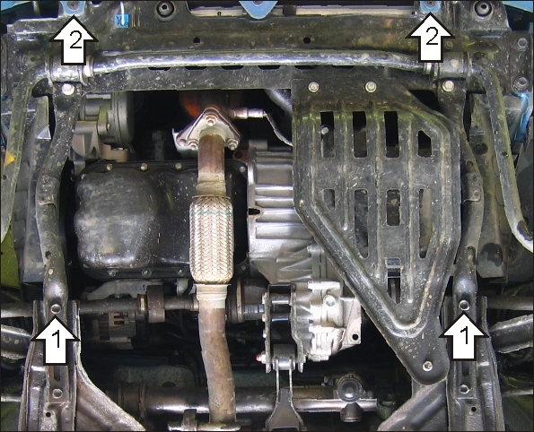 Фото Защита Motodor для картера и КПП Chevrolet Spark (2005-2010)