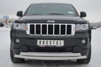 Защита переднего бампера 75х42/75х42 овалы JEEP Grand Cherokee 2012