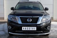 Защита переднего бампера d63 (секции) NISSAN Pathfinder 2014-