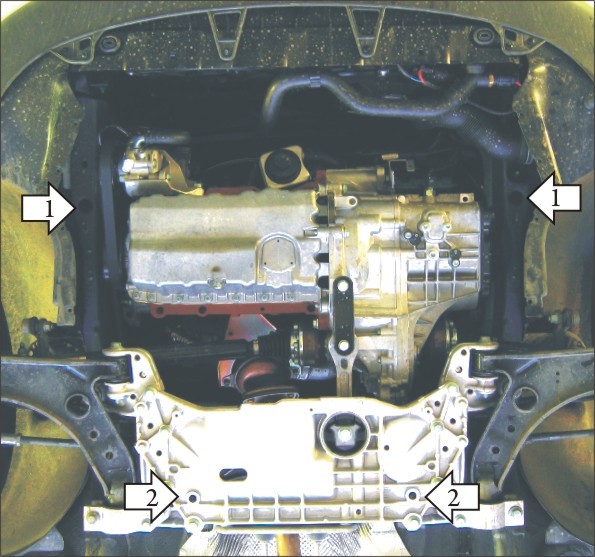 Фото Защита Motodor для картера и кпп Skoda Octavia II (A5) (2004-2013)