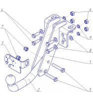 Фаркоп AvtoS для УАЗ 23632 (Пикап) 2008-