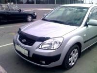 Дефлектор капота Kia Rio (Киа Рио) (2005-2010) (темн.)
