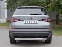 Защита заднего бампера d75х42 дуга SKODA KODIAQ 2017-