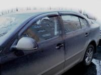 Дефлекторы боковых окон Skoda Octavia (Шкода Октавия) Хэтчбек (4 дв.) (2004-2013) (темн.)