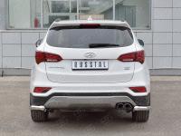 Защита заднего бампера уголки d63 секция HYUNDAI SANTA FE PREMIUM 2015-2017